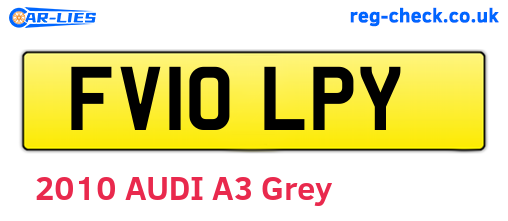 FV10LPY are the vehicle registration plates.