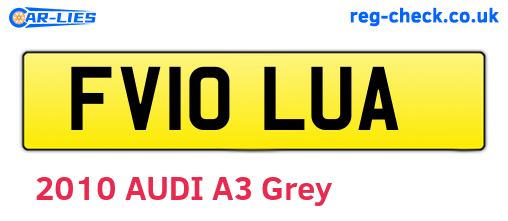 FV10LUA are the vehicle registration plates.
