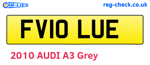 FV10LUE are the vehicle registration plates.