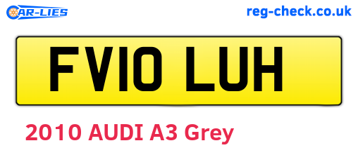 FV10LUH are the vehicle registration plates.