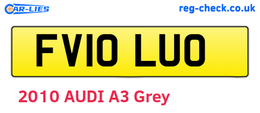 FV10LUO are the vehicle registration plates.