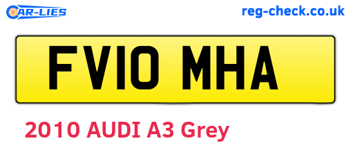 FV10MHA are the vehicle registration plates.