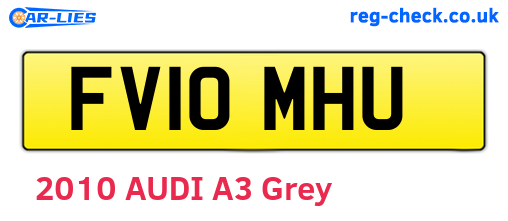 FV10MHU are the vehicle registration plates.