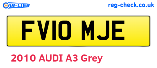 FV10MJE are the vehicle registration plates.