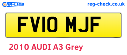 FV10MJF are the vehicle registration plates.
