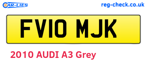 FV10MJK are the vehicle registration plates.