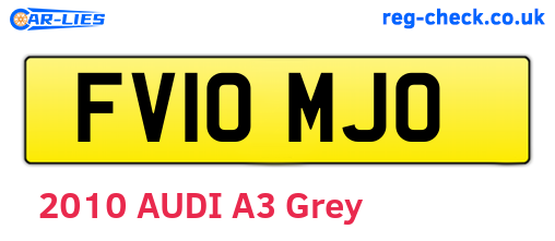 FV10MJO are the vehicle registration plates.