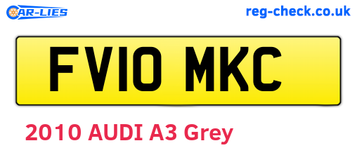 FV10MKC are the vehicle registration plates.