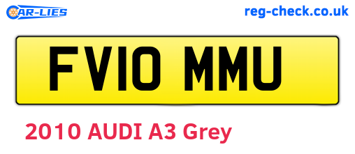 FV10MMU are the vehicle registration plates.