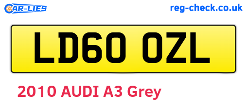 LD60OZL are the vehicle registration plates.