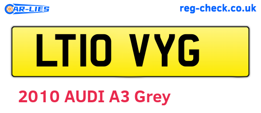 LT10VYG are the vehicle registration plates.