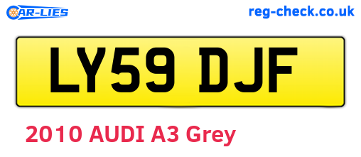 LY59DJF are the vehicle registration plates.