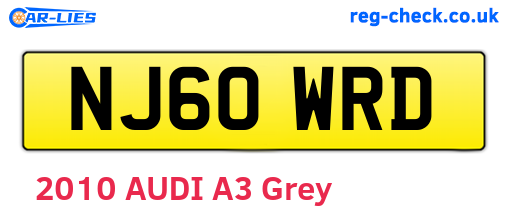 NJ60WRD are the vehicle registration plates.