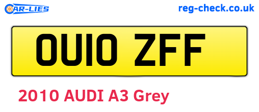 OU10ZFF are the vehicle registration plates.