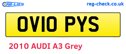 OV10PYS are the vehicle registration plates.