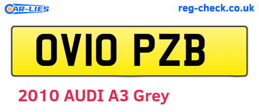 OV10PZB are the vehicle registration plates.