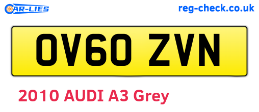 OV60ZVN are the vehicle registration plates.