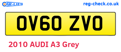 OV60ZVO are the vehicle registration plates.