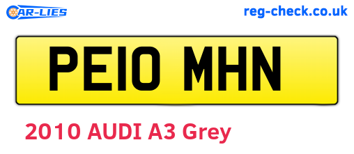 PE10MHN are the vehicle registration plates.
