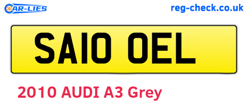 SA10OEL are the vehicle registration plates.