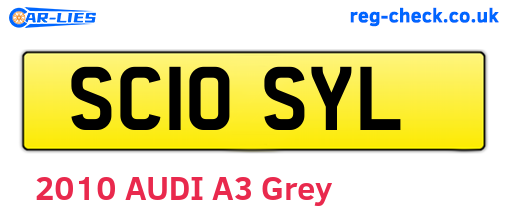 SC10SYL are the vehicle registration plates.