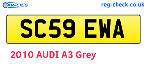 SC59EWA are the vehicle registration plates.