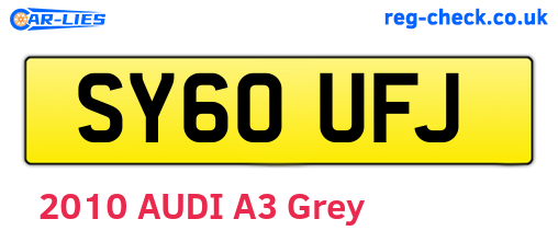 SY60UFJ are the vehicle registration plates.