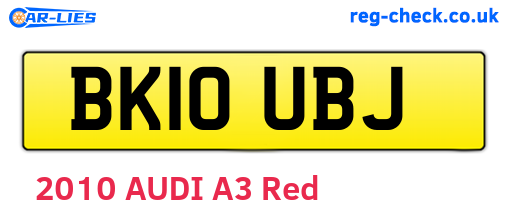 BK10UBJ are the vehicle registration plates.
