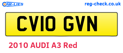 CV10GVN are the vehicle registration plates.