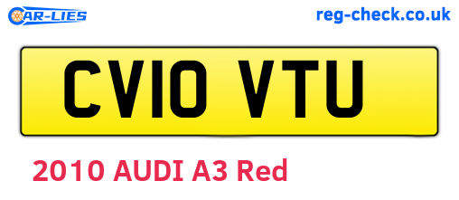 CV10VTU are the vehicle registration plates.