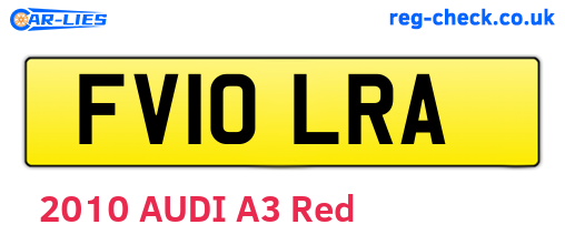 FV10LRA are the vehicle registration plates.