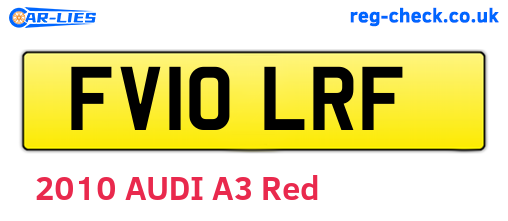 FV10LRF are the vehicle registration plates.