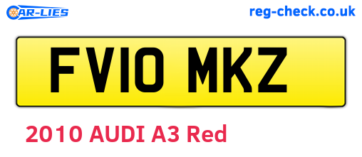 FV10MKZ are the vehicle registration plates.