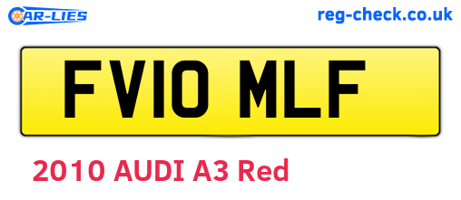 FV10MLF are the vehicle registration plates.