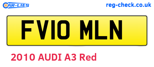 FV10MLN are the vehicle registration plates.