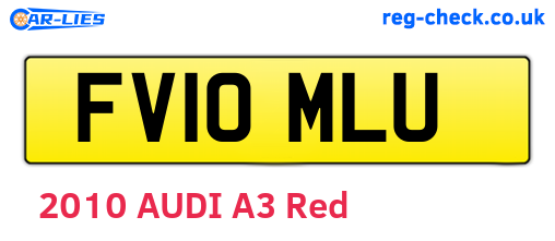 FV10MLU are the vehicle registration plates.