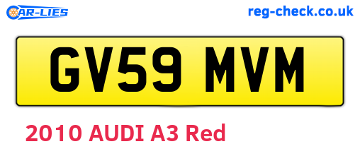 GV59MVM are the vehicle registration plates.