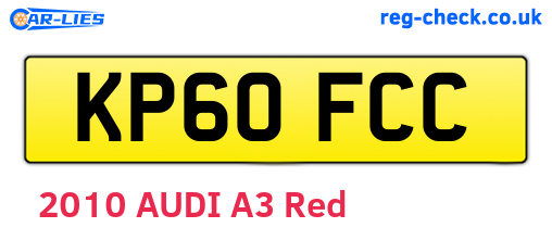 KP60FCC are the vehicle registration plates.