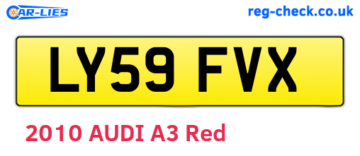LY59FVX are the vehicle registration plates.