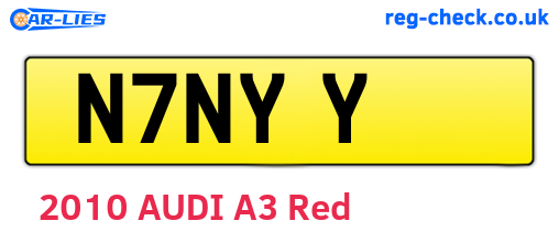 N7NYY are the vehicle registration plates.