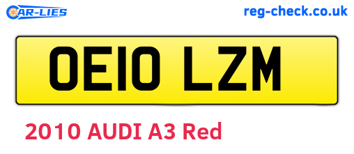 OE10LZM are the vehicle registration plates.