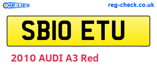 SB10ETU are the vehicle registration plates.