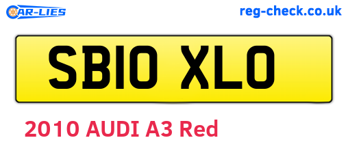 SB10XLO are the vehicle registration plates.