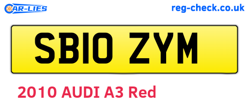 SB10ZYM are the vehicle registration plates.