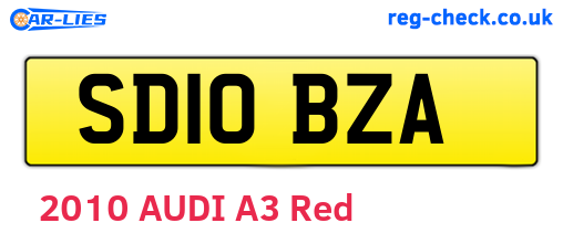 SD10BZA are the vehicle registration plates.