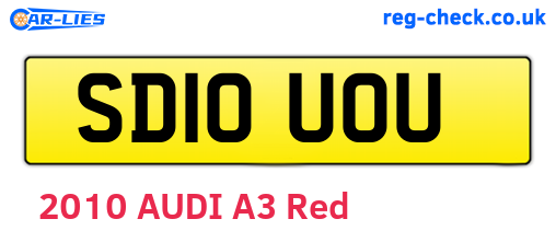 SD10UOU are the vehicle registration plates.