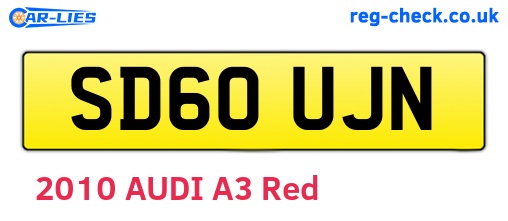 SD60UJN are the vehicle registration plates.