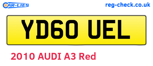 YD60UEL are the vehicle registration plates.