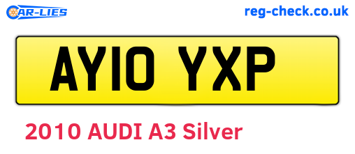 AY10YXP are the vehicle registration plates.