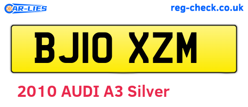 BJ10XZM are the vehicle registration plates.